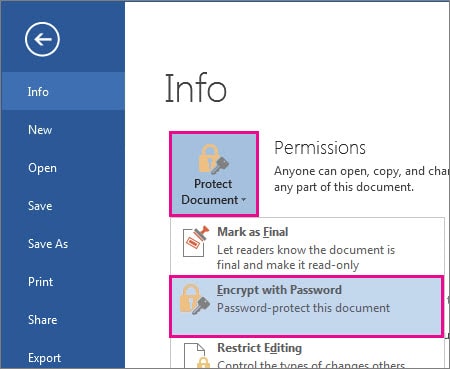 remove open password from word docments