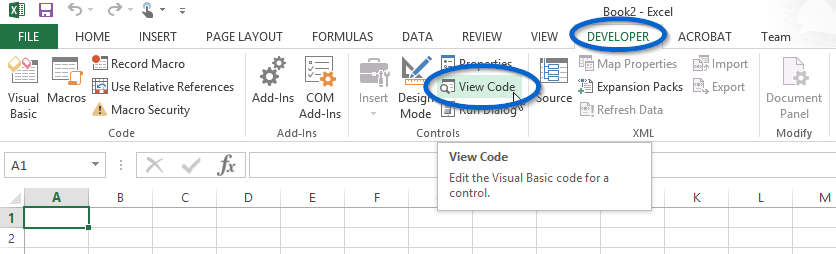 find view code under developer section