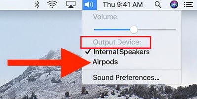 make airpods as output device