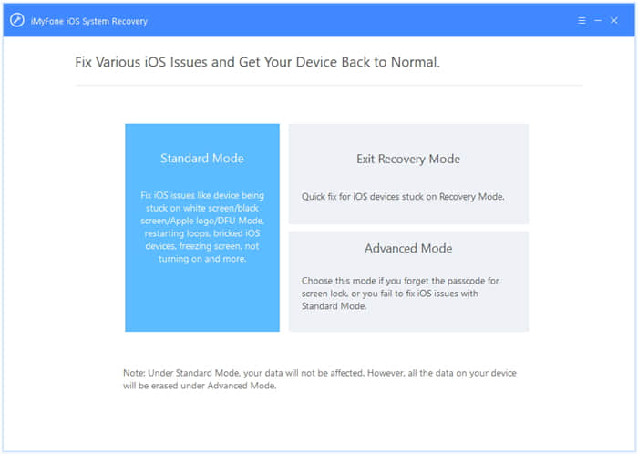 ios system recovery modes