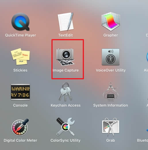 image capture on mac
