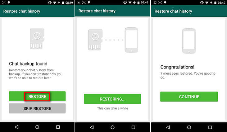 restore whatsapp backup