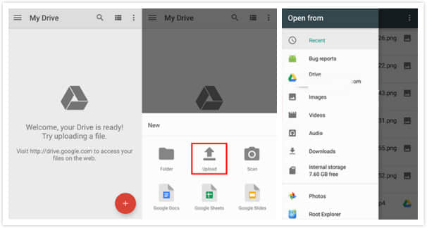 backup android phone google drive