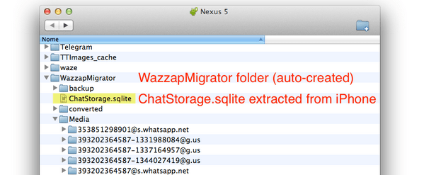 mac wazzamigrator folder android