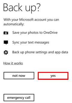 backup contacts from windows phone to onedrive