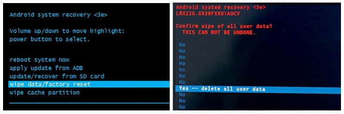deleted all user data in recovery mode android
