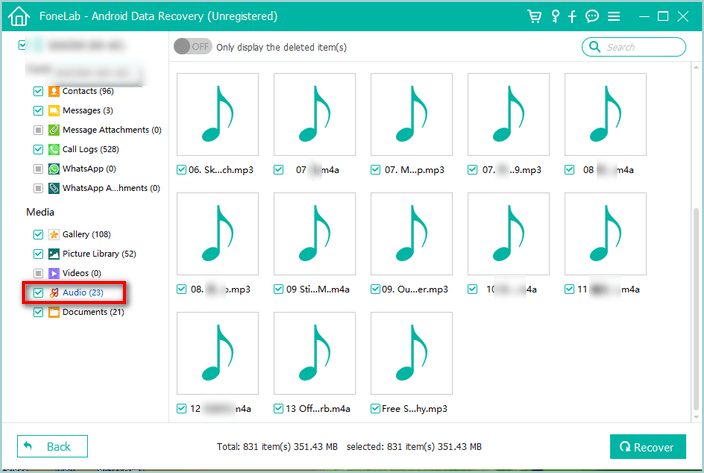 recover deleted audio files on andorid
