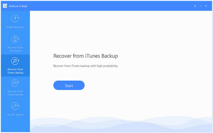 choose recover from iTunes backup