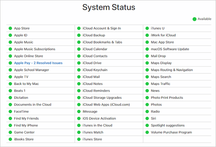 Check iPhone System Status