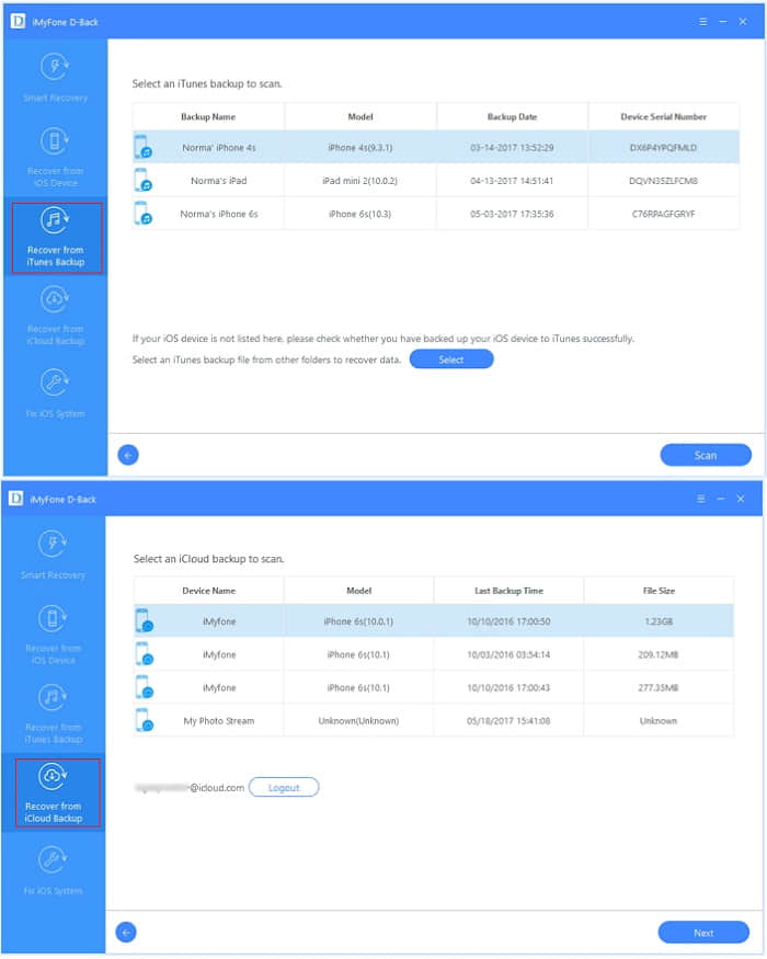 restore data from itunes icloud backup for iphone water damaged