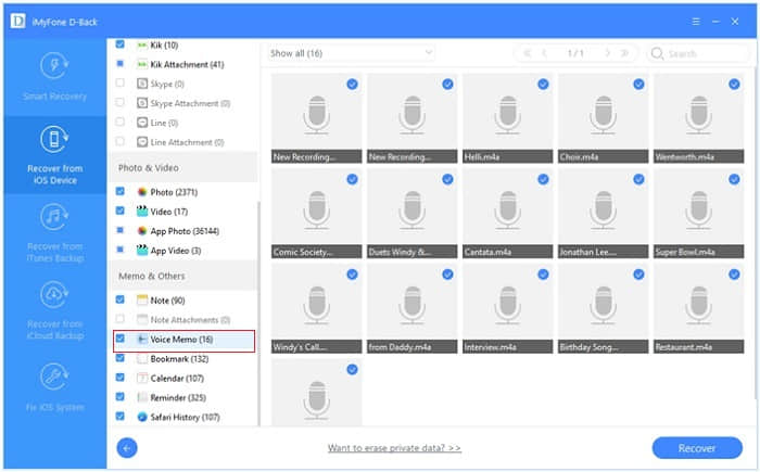 recover deleted voice memo from iPhone