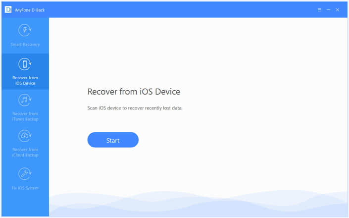 select recover from iOS device