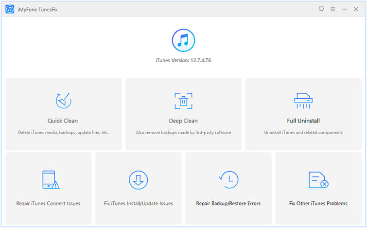 itunes repair tool home choose mode