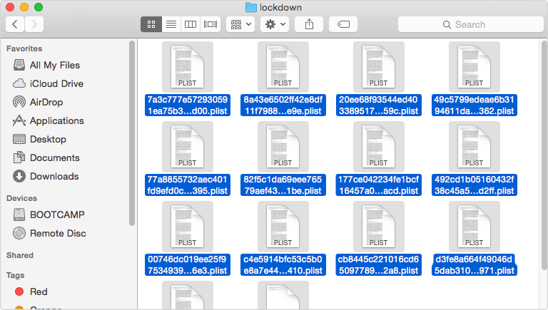 reset the itunes lockdown folder on mac
