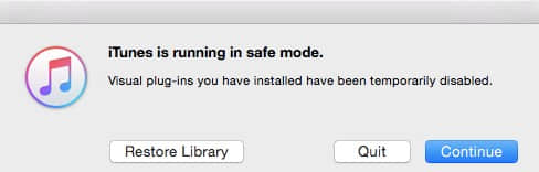 run itunes in safe mode