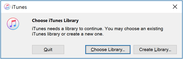 pc create new itunes library