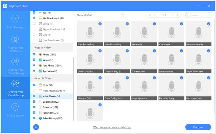 extract deleted voice memos from icloud