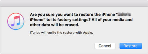 itunes restore iphone to factory resetting