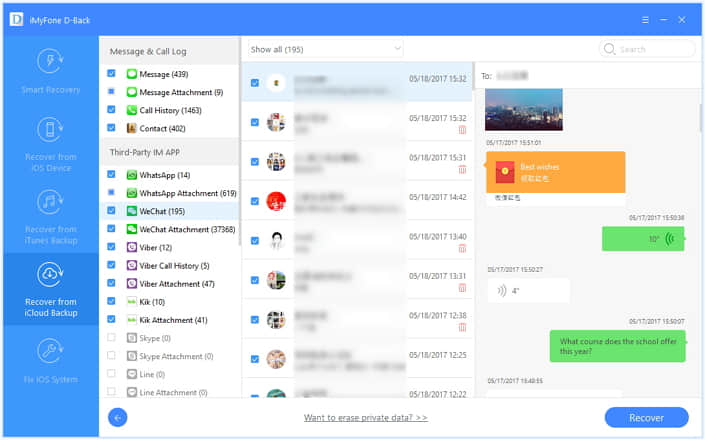 recover wechat lost data from icloud backup