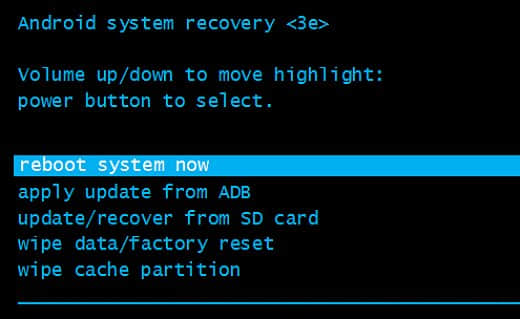 reboot system now after resetting