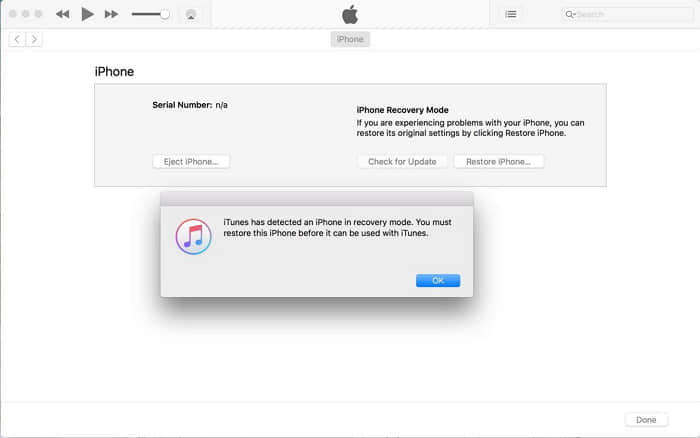 fix iphone stuck in dfu mode with itunes