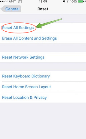 reset all settings to fix ipad keeps rebooting