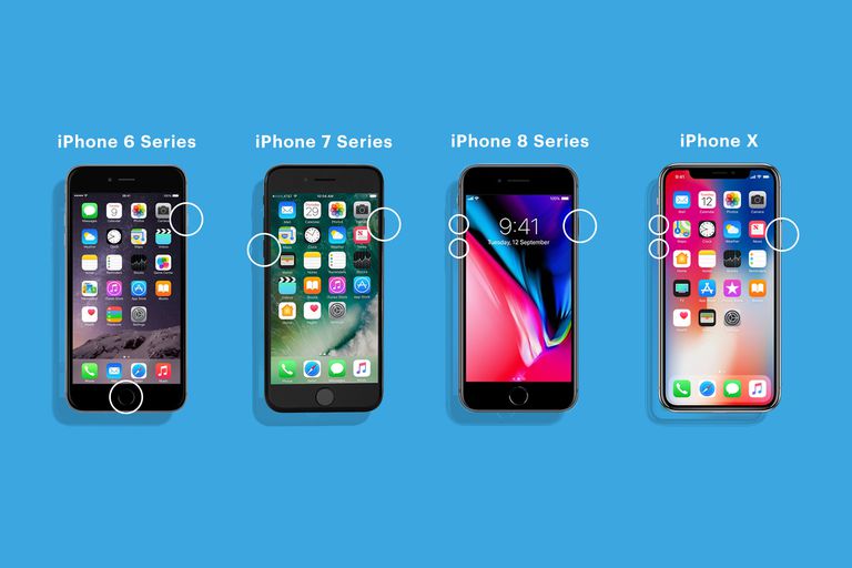 force restart iPhone X/8 Series/7 Series/6 Series and earlier
