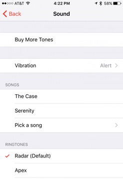 press tones feature