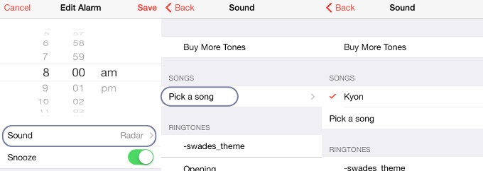 check the alarm tone and sound settings
