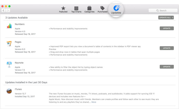 click update to check reminder for your itunes version