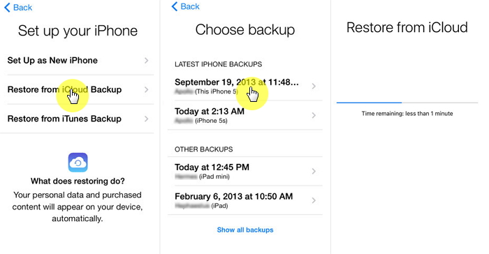 retrieve message iphone from icloud whole backup 2