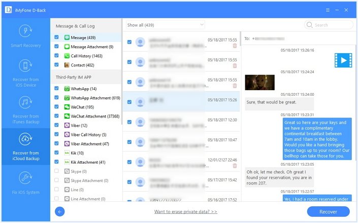 retrieve deleted messages from icloud selectively