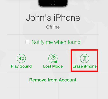 restore iphone remotely without icloud password