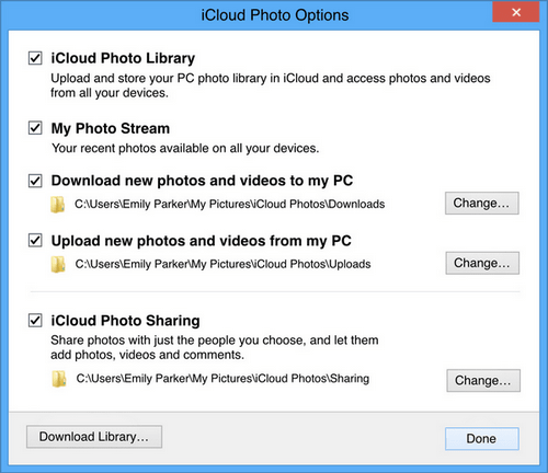 automatically back up photos to your computer with icloud