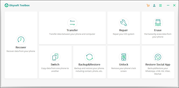 use iskysoft toolbox to manage ios or andriod device