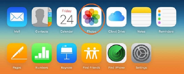 access icloud website page via browser