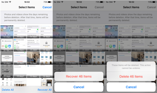 delete specific on iphone with photos app
