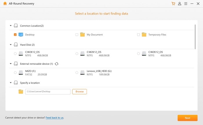 select a location to start finding data