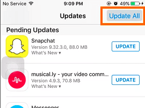 update all apps on iphone apple store