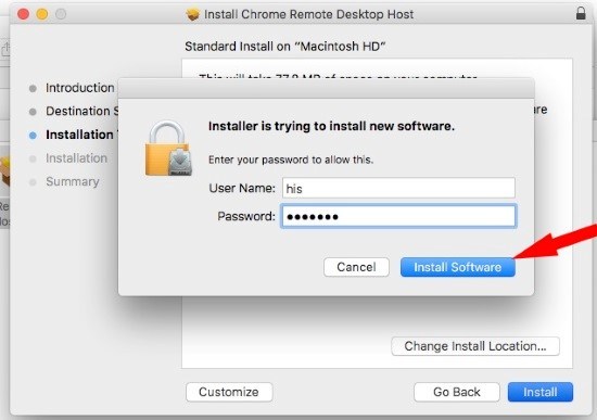 download imessages via chrome remote desktop