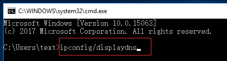 ipconfig/displaydns