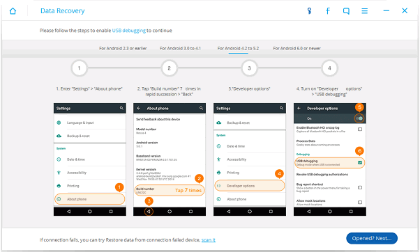 enable usb debugging in phone manager