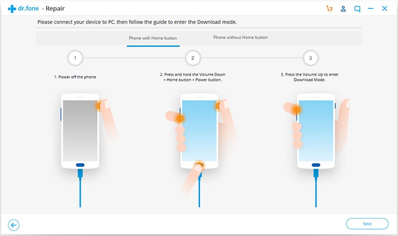 enter download mode with home button