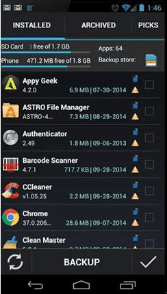 download backup and restore