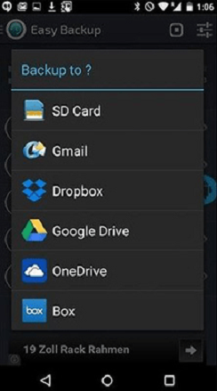number of backup options