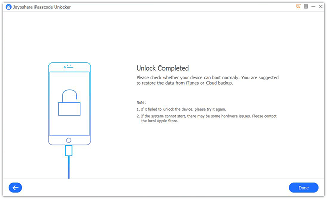 unlock ios device with joyoshare ipasscode unlocker