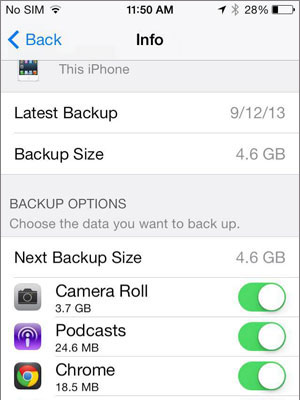 recover photos by check icloud backup