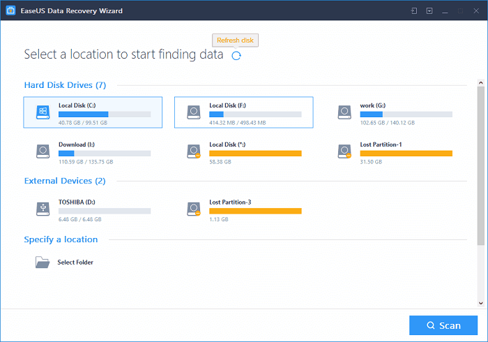 select a location to start finding data