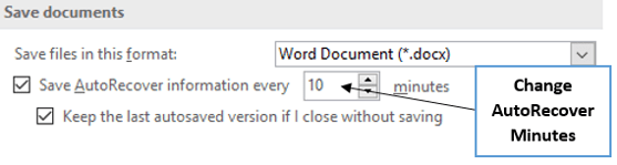 where can i find autosaved word documents