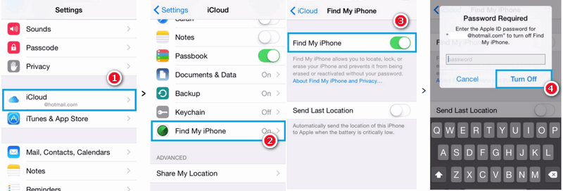 fixing can't turn off Find My iPhone through settings
